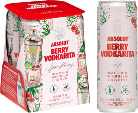 Absolut Berry Vodkarita RTD Cocktail