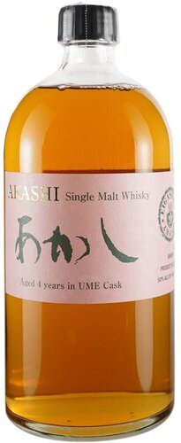 Akashi Single Malt Whiskey 4YR Ume Cask Eigashima Shuzo 100pf 750mL