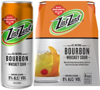 Zing Zang RTD Bourbon Whiskey Sour Cocktail 4pk