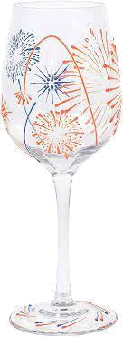 Entertainment Fireworks Stem Wine Glass