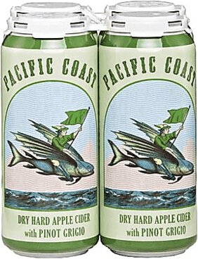 Pacific Coast Dry Hard Apple Cider With Pinot Grigio Can