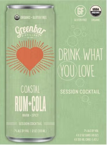Greenbar Distillery Rum & Cola 4 Pack