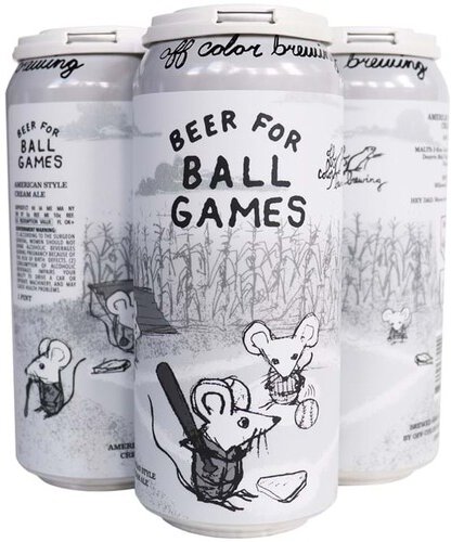 Off Color Beer For Ball Games Cream Ale