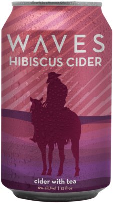 Waves Hibiscus Tea Cider 4 Pack Cans