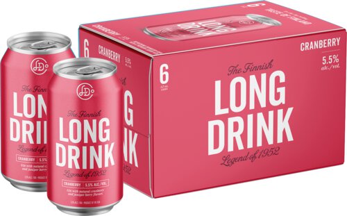 The Finnish Long Drink Cranberry 4/6/12oz Can