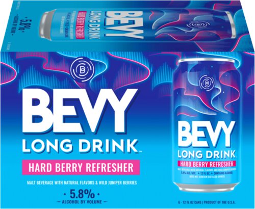 Bevy Long Drink Hard Berry Refresher 4/6/12oz Can
