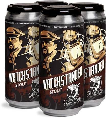 Ghostfish Watchstander Stout Cn4pk 16oz