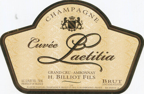 H. Billiot Champagne 'Cuvée Laetitia' Grand Cru Ambonnay Brut