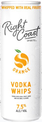 Right Coast Spirits Vodka Whips Orange RTD Cocktail Cans