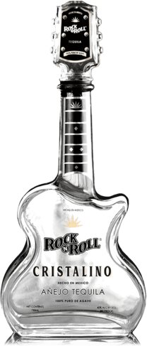 Rock N Roll Teqila Award Winning Cristalino Anjeo Charcoal Filtered Agave Ultra Premium Tequila