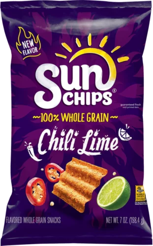 Sun Chips Flavored Whole Grain Snacks Chili Lime Bag