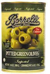 Borrelli Olives Green Pitted