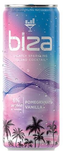 Biza Pomegranate Vanilla Lightly Sparkling Island Cocktail