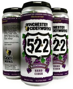 Winchester Ciderworks 552 Blackcurrant Hard Cider 16oz Cans