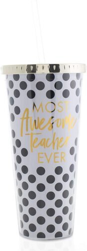 Awesome Teacher Tumbler With Straw