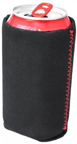 Black & Red Neoprene Can Holder