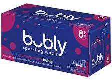 Bubly Blueberry Pom Sparkling 8pk