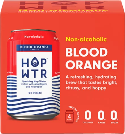 Hop Wtr Blood Orange 6pk (Non-alcoholic)