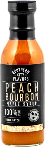 Southern City Flavors Peach Bourbon Maple Syrup