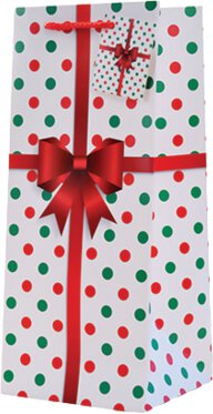 Wrap Art Gift Bag Holiday Polka Dots
