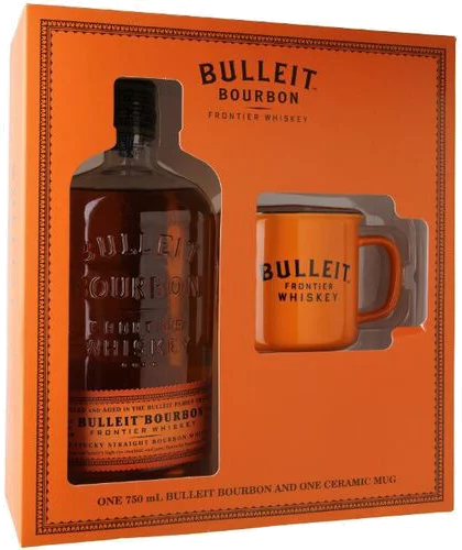Bulleit Kentucky Frontier Bourbon Whiskey & Ceramic Mug Gift Set