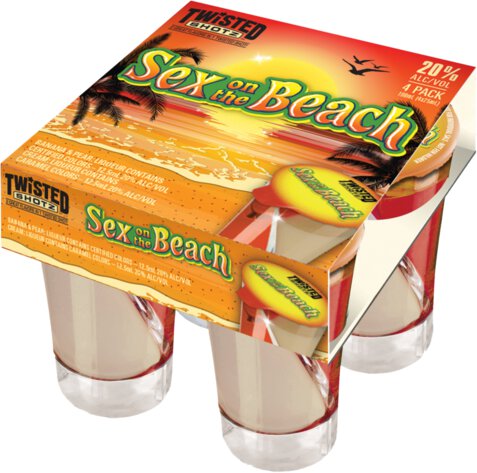 Twisted Shotz Sex On The Beach; Bananna/Pear and Pina Colada