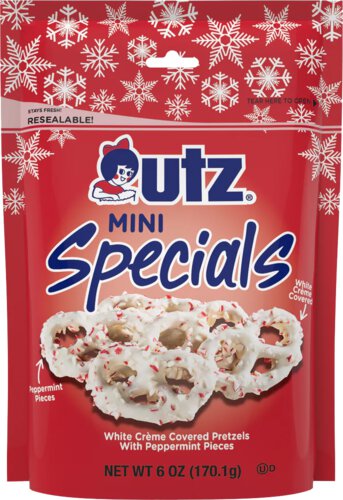 Utz Pretzels Mini Specials White Creme With Peppermint