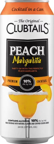 The Original Clubtails Peach Margarita Cocktail in a Can