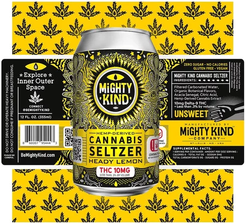 Mighty Kind Heady Lemon Cannabis Seltzer