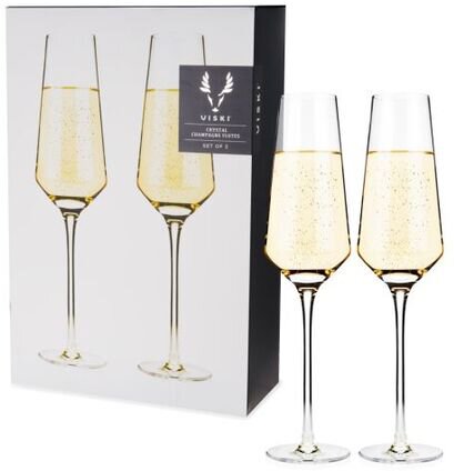 CHAMPAGNE FLUTE ANGLED 2PK VISKI