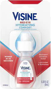 Visine Red Eye Hydrating Comfort Redness Relief Lubricating Eye Drop