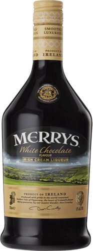 Merrys White Chocolate Irish Cream Liquer Glass Mug Gift