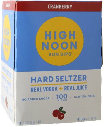 High Noon Cranberry Vodka & Soda 4pk