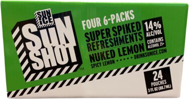 Sun Ice Sun Shot Nuked Lemon 3oz 4/6PK