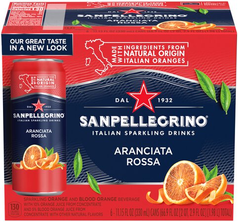 San Pellegrino Aranciata Rossa Cans