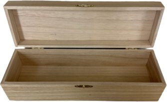 1 Bottle Hinged Handle Wood Box