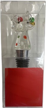 Holiday Light Up Glass Bottle Stopper