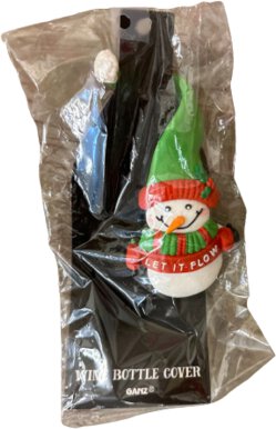 Holiday Plastic Wine Cover