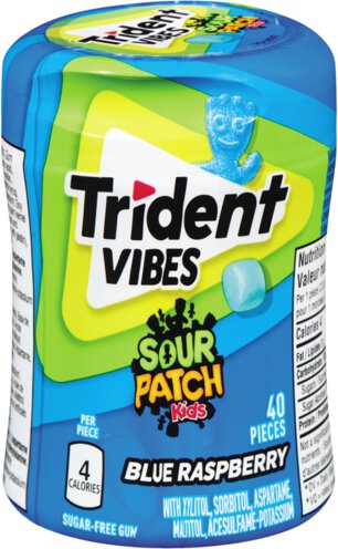Trident Vibes Sour Patch Blue Raspberry