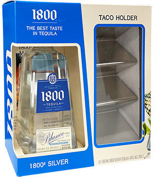1800 Silver Tequila W/Taco Holder