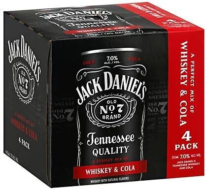 Jack Daniel's And Coca Cola RTD Cocktail Cans