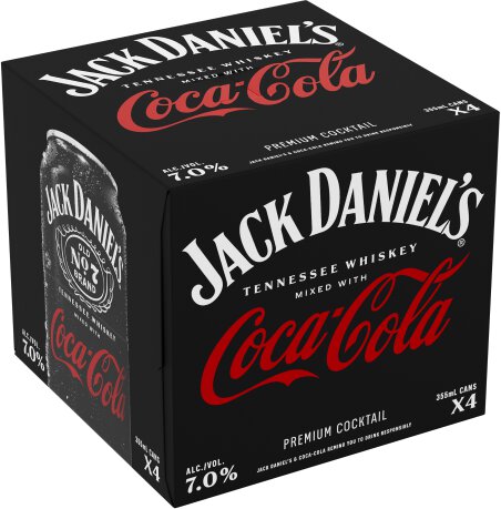 Jack Daniel's And Coca Cola RTD Cocktail Cans