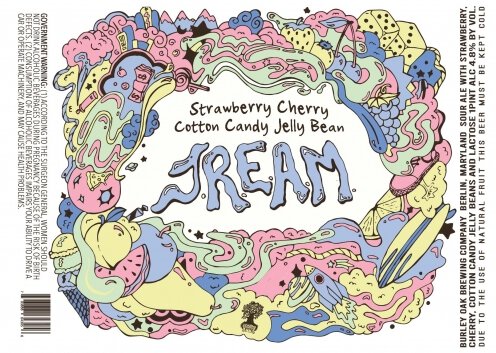 Burley Oak Jream Strawberry cherry jelly bean cotton candy
