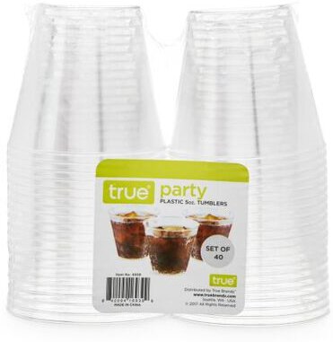 True Plastic Tumblers 40pk