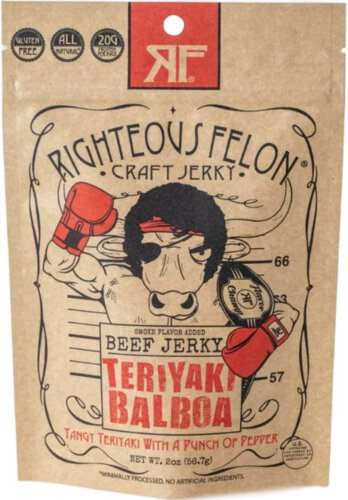 Righteous Felon Teriyaki Balboa Beef Jerky Snack Pennsylvania