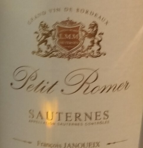 Petit Romer 16 Sauternes