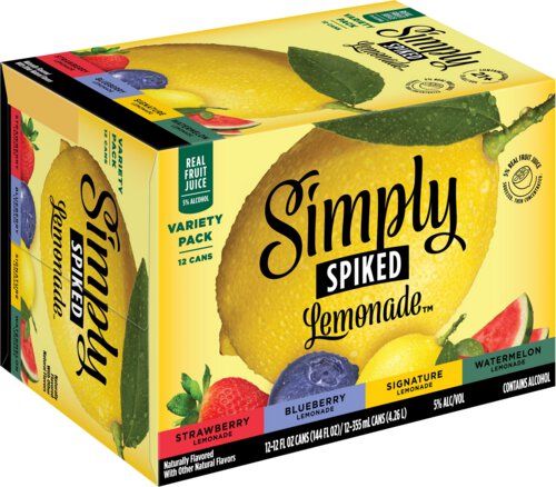 Simply Spiked Lemonade Variety 2/12/12oz Can