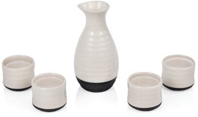 Savoy Fervor Piece Ceramic Hot And Cold Sake Carafe And Cup Set