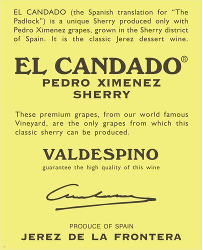 El Candado Pedro Ximenez Sherry Valdespino