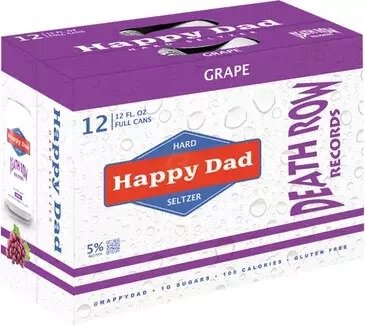 Happy Dad hard Seltzer Grape Flavor Death Row Collaboration Limited Edition